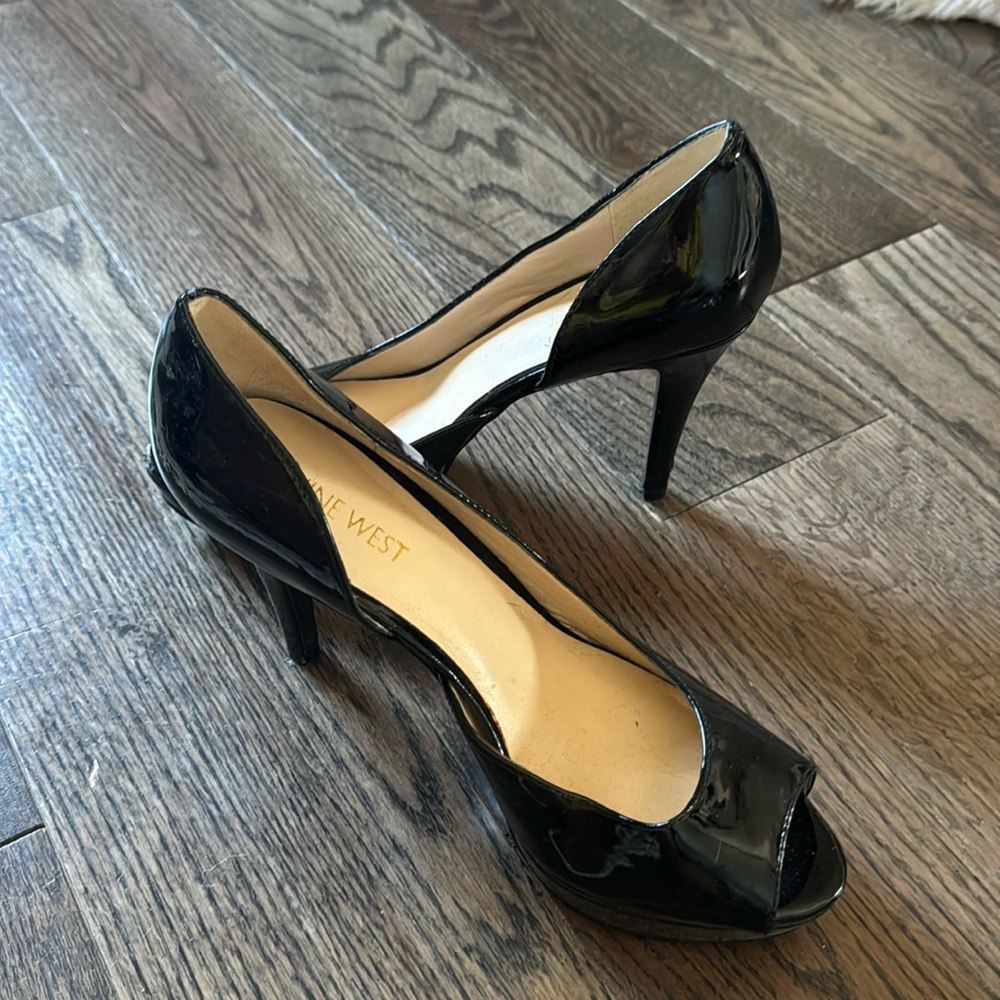 Mike west patent leather heels